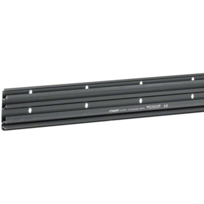 Основание плинтусного кабельного канала HAGER SL new, профиль 20х80мм, чёрный SL200801